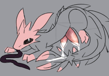 2_penises animal_genitalia animal_penis ass_up big_ears big_tail black_sclera black_tongue bodily_fluids claws cum cum_dripping_from_penis cum_on_penis cum_on_tail cum_string dipstick_tail ejaculation erection feral genital_fluids genitals hemipenes horn long_body long_tongue looking_at_viewer looking_up lying male markings multi_genitalia multi_penis on_front penis pink_body pink_tail_tip pupils quadruped sitting sitting_on_object solo spiked_tail spikes spikes_(anatomy) tail tail_markings tongue white_pupils midnightpurrs rain_world videocult lizard lizard_(rain_world) reptile scalie strawberry_lizard_(rain_world) digital_drawing_(artwork) digital_media_(artwork) medibang_paint_(artwork)