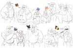 2021 analyn_ramos anthro apron bear belly bottomwear bovid bovine canid canine canis cattle charles_dahl clothed clothing david_maplebottom deborah_stourton domestic_cat domestic_dog earl_cottontail english_text eyewear facial_hair felid feline felis female glasses group hi_res hyena karine_dahl lagomorph leothelionel leporid liam_yoshida male mammal mary_anne_garcia mature_female mature_male muriel_maplebottom musclegut muscular mustache opal_laurent open_clothing open_shirt open_topwear overweight overweight_male pants rabbit richard_stourton shirt sunglasses suspenders text the_human_heart_(game) topwear