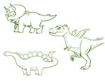 3_horns ambiguous_gender claws feathered_wings feathers feral group horn multi_horn necktie sharp_teeth spines tail teeth toe_claws trio wings caldwell_tanner drawfee jacob_andrews nathan_yaffe drawfee_(copyright) brontosaurus ceratopsian dinosaur diplodocid feathered_dinosaur feathered_scalie ornithischian prehistoric_species reptile sauropod sauropodomorph scalie theropod triceratops tyrannosaurid tyrannosauroid tyrannosaurus tyrannosaurus_rex