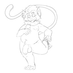 alternate_species anthro biped feet flaccid foreskin front_view genitals humanoid_genitalia humanoid_penis looking_at_viewer male moobs nipples nude on_one_leg penis pose prehensile_feet slightly_chubby smile solo standing toes furfit sammi_the_yordle haplorhine mammal monkey primate 1:1 absurd_res full-length_portrait greyscale hi_res line_art monochrome multiple_images pinup portrait sketch