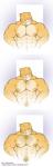 abs anthro areola arm_hair big_muscles body_hair chest_hair clothed clothing eyes_closed hairy happy_trail huge_muscles male markings muscular muscular_anthro muscular_male nipples pecs puberty simple_background solo text topless purrcules_(artist) purrcules_(character) felid hybrid liger lion mammal pantherine tiger 2015 hi_res url