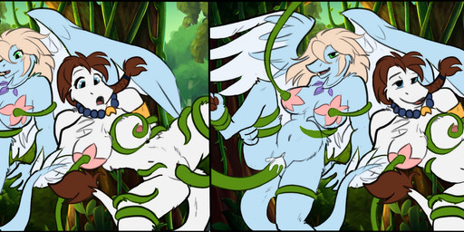 abdominal_bulge anthro back_wings bodily_fluids breasts chupa cum cum_in_vagina cum_inflated_belly cum_inflation cum_inside duo female female/female flower flower_on_breasts forest fur genital_fluids genitals inflation jungle manta_ciel nude nude_female penetration plant plant_sex plant_tentacles spread_legs spread_wings spreading tentacles tree vaginal vaginal_penetration vine_bondage vine_in_pussy vine_penetration vine_tentacles vines vulva wings raemyshu mythology rvb_revolution selena_crone chupadore dragon furred_dragon furred_scalie mythological_creature mythological_scalie scalie hi_res