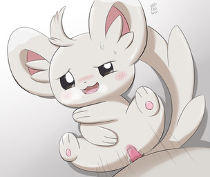 age_difference blush bodily_fluids chibi cum cum_in_vagina cum_inside duo female female_penetrated feral feral_on_feral feral_penetrated feral_penetrating feral_penetrating_feral fur genital_fluids genitals grey_background grey_body grey_fur legs_up lying male male/female male_penetrating male_penetrating_female on_back penetration penile penile_penetration penis penis_in_vagina sex simple_background spread_legs spreading sweat tapering_penis vaginal vaginal_penetration vulva young young_feral younger_penetrated kimono_kemono nintendo pokemon generation_5_pokemon minccino pokemon_(species) 2020 signature