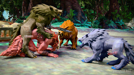 anal anal_orgasm animal_genitalia animal_penis anthro anthro_on_feral anthro_penetrated aroused axe barbarian bestiality bodily_fluids bone bone_mask cum cum_in_ass cum_inside duo ejaculation feral feral_penetrating feral_penetrating_anthro genital_fluids genitals grey_body group hands-free howl knot knot_fucking knotted_penis male male/male male_penetrated male_penetrating male_penetrating_male mask orgasm penetration penile penile_penetration penis piercing plant public public_sex red_body red_skin sex skull skull_mask stone_floor tail text tree voyeur weapon weapon_on_back x-ray_view foirgairwolf blizzard_entertainment mythology warcraft howlark_(foirgairwolf) canid canine canis mammal mythological_canine mythological_creature werecanid werecanine werecreature werewolf wolf worg 16:9 3d_(artwork) 4k absurd_res blender_(artwork) blender_cycles_(artwork) digital_media_(artwork) english_text hi_res widescreen