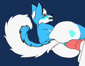 age_difference anal anal_penetration animal_genitalia anthro anus balls big_butt black_nose blue_body blue_fur blush butt femboy fluffy fluffy_tail freckles fur genitals heart_on_butt knot knotted_penis lying male male/male nude nude_anthro nude_male on_side open_mouth penetration penile penile_penetration penis penis_in_ass red_eyes sex simple_background tail teal_anus teal_blush teal_heart transparent_background thealias0 celtic_ivanov daygon_pyre border_collie canid canine canis collie domestic_dog herding_dog hybrid mammal pastoral_dog sheepdog wolfdog alpha_channel hi_res