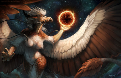 anthro beak breasts feathered_wings feathers featureless_breasts female non-mammal_breasts nude smile solo sun tail universe whiskers white_body white_feathers wings rhyu mythology eva_(ozawk) accipitrid accipitriform avian bird dragon eastern_dragon egyptian_vulture hybrid mythological_creature mythological_scalie old_world_vulture scalie vulture 2018