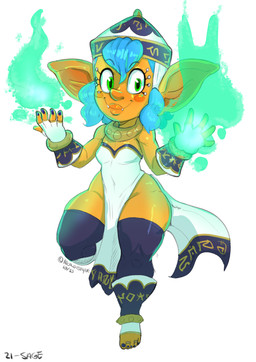 5_fingers 5_toes bare_shoulders blue_hair blue_nails blush blush_stickers breasts cleavage clothed clothing colored_nails digit_ring dress fangs feet female fingers green_eyes hair humanoid_pointy_ears jewelry lips looking_at_viewer magic_user nails necklace not_furry pear-shaped_figure pelvic_curtain pointy_ears pointy_nose ring simple_background solo teeth thick_thighs toe_ring toeless_legwear toes white_background wide_hips yellow_body yellow_skin nerdbayne goblin humanoid 2023 absurd_res hi_res