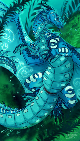animal_genitalia bioluminescence blue_body blue_eyes blue_scales bubble claws cloaca feet female feral finger_claws genitals glowing horizontal_cloaca long_neck long_tail looking_at_viewer membrane_(anatomy) membranous_wings scales seaweed smile snout solo tail thick_tail toe_claws toes underwater water webbed_feet webbed_hands wings vantabats mythology wings_of_fire tsunami_(wof) aquatic aquatic_dragon dragon mythological_creature mythological_scalie scalie seawing_(wof) 2025 absurd_res hi_res shaded signature