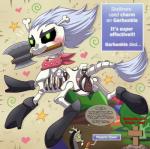 2019 animated_skeleton axe bone chimera discord_(mlp) draconequus duo english_text equid feathers female friendship_is_magic genitals grave green_eyes hasbro heart_symbol hi_res male mammal melee_weapon my_little_pony penetrable_sex_toy penetrable_sex_toy_insertion phoenix_down pussy sex_toy skeleton skellinore_(mlp) text undead vavacung weapon