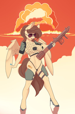 alternate_universe anthro clothing explosion female hair holding_object nipple_tape open_mouth pasties ranged_weapon rocket_launcher smile solo standing tape thong underwear weapon wings chapaevv fallout fallout_equestria hasbro microsoft my_little_pony mythology fan_character sourdough_(chapaevv) equid equine mammal mythological_creature mythological_equine pegasus 2023 absurd_res digital_media_(artwork) hi_res