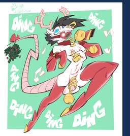 abs anthro antlers armwear athletic ball_gag bdsm bell bell_collar bell_on_penis black_hair blue_eyes bondage_gear bondage_gloves boots bound bow_ribbon chastity_cage chastity_device christmas_tree clothing collar elbow_gloves facial_piercing fake_antlers fake_horns footwear gag gagged genital_piercing genitals gloves gold_(metal) gold_bell gold_chastity_cage gold_chastity_device gold_hooves gold_jewelry green_background hair handwear holidays holly_(plant) holly_on_tail hoof_boots hoof_gloves hooves horn jewelry jingle_bell jingle_bell_collar legwear male musical_note musical_symbol nipple_piercing nipples nose_piercing penis penis_piercing petplay piercing pink_nose pink_penis pink_tail plant ponyplay prince_albert_piercing red_armwear red_bow red_clothing red_elbow_gloves red_gloves red_handwear red_legwear red_ribbon red_thigh_highs ring_piercing roleplay septum_piercing sharp_teeth shoes simple_background solo symbol tail teeth text thigh_highs tree white_body oddjuice christmas american_opossum mammal marsupial virginia_opossum 2024 dated digital_media_(artwork) english_text hi_res signature