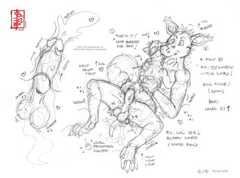 anal anthro aroused balls balls_growth big_top bodily_fluids body_growth breath breeding_kink consenting cum cum_in_ass cum_inflation cum_inside deep_penetration demi-human_chieftain dialogue domination/submission duo experience gameplay_mechanics genital_fluids genital_growth genitals growth heart_symbol humping inflation internal level_drain level_loss level_theft level_up leveling male male/male muscle_growth penetration penis_growth player_character rutting saggy_balls size_difference size_play size_transformation small_top text transformation fennec_(artist) elden_ring fromsoftware boc_the_seamster canid canine demi-human_(elden_ring) fox mammal true_fox english_text hi_res