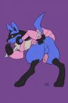 anus arm_sleeves balls barefoot bent_over big_butt big_thighs blush butt colored crossdressing erection girly kajowwojak looking_at_viewer looking_back lucario male matt_burt nintendo open_mouth penis plain_background pokémon presenting presenting_hindquarters raised_tail red_eyes smile spikes spreading teasing video_games
Rating: Explicit
Score: 26
User: kajowwojak
Date: April 13, 2014