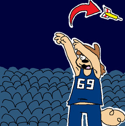 anthro basketball_uniform clothing male solo sportswear uniform diognes4846 normalsville harrod_(normalsville) canid canine canis domestic_dog mammal poodle digital_media_(artwork) meme