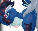 big_breasts big_butt blue_body blush bodily_fluids breasts butt duo female female_penetrated grey_body huge_breasts huge_butt male male/female male_penetrating male_penetrating_female nipples nude penetration red_eyes sex sweat type nintendo pokemon pokemon_legends_arceus generation_8_pokemon hisuian_form hisuian_samurott pokemon_(species) regional_form_(pokemon) 2022 hi_res