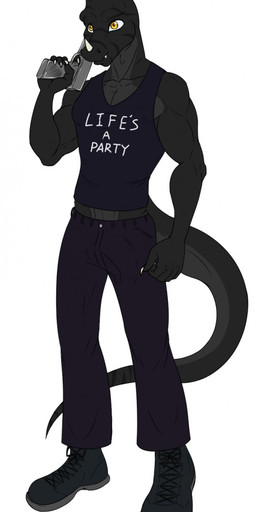 anthro belt biped bottomwear clothed clothing footwear fully_clothed gun handgun horn machine male muscular muscular_anthro muscular_male pants pistol ranged_weapon shirt shoes simple_background solo tail tank_top topwear weapon yellow_eyes libra-11 european_mythology mythology android dragon mythological_creature mythological_scalie robot scalie western_dragon wingless_dragon character_request digital_media_(artwork) hi_res