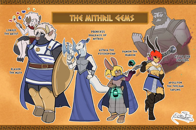 ambiguous_gender ancient anthro armband armlet armor backstory bangs bared_teeth big_breasts black_body black_fur blonde_hair blue_eyes bottomwear bra breasts brown_body brown_fur brush butt celt cloak clothed clothing container curvy_figure dress eye_scar facial_scar female femboy figurine flat_chested floating fur furgonomics gladiator greece greek greek_clothing grey_hair group hair hooves horn jewelry lifting lute magic male muscular muscular_female muscular_male musical_instrument narrowed_eyes no_arm paint plucked_string_instrument pointy_ears scales scar serious_face size_difference skirt slightly_chubby slightly_chubby_female small_breasts smaller_male smile staff standing string_instrument tail tail_through_skirt tall_girl teeth text underwear warrior weapon white_body white_fur white_hair white_scales wide_hips wool_(fur) yellow_eyes elmistorr dungeons_and_dragons european_mythology greek_mythology hasbro mythology wizards_of_the_coast apollyon_(elmistorr) astrea_(elmistorr) damon_(elmistorr) draldacis_(elmistorr) elagor_(elmistorr) estor_arkelander loreus_(elmistorr) animal_humanoid arthropod bovid bovid_humanoid bovid_satyr bovine caprine cattle dragon dragonborn_(dnd) eladrin_(dnd) elemental_creature faun ghost human humanoid hybrid insect lagomorph lepidopteran leporid mammal mammal_humanoid minotaur moth mythological_creature mythological_scalie nymph rabbit satyr scalie sheep spirit unknown_species absurd_res hi_res story story_in_description