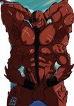 2_penises 4_arms 4_eyes 4_nipples 4_pecs balls biceps diphallism erection flexing genitals holding_own_penis holding_penis looking_at_viewer male multi_arm multi_eye multi_genitalia multi_limb multi_nipple multi_pecs multi_penis muscular muscular_humanoid muscular_male nipples nude pecs penis red_body solo spikes tusks garvan ben_10 cartoon_network alien alien_humanoid humanoid tetramand 2021 absurd_res hi_res