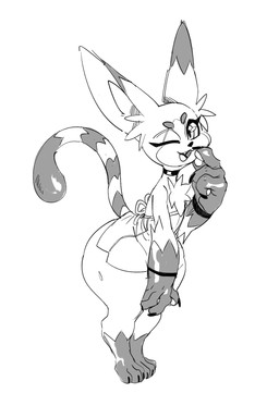 3_fingers 3_toes anthro bare_shoulders bent_over big_butt big_ears big_eyes butt chest_tuft claws clothing collar cute_fangs dress eyebrows eyelashes fangs feet female female_anthro fingers flat_chested fur glistening grin hand_on_leg hand_on_thigh long_tail looking_at_viewer one_eye_closed semi-anthro shortstack shortstack_female simple_background smile solo standing tail teeth thick_thighs toe_claws toes tuft two_tone_tail white_background wide_hipped_anthro wide_hipped_female wide_hips wink jijis-waifus bandai_namco digimon fan_character vivi_(inline) digimon_(species) felid gatomon mammal 2018 2:3 digital_media_(artwork) full-length_portrait hi_res monochrome portrait sketch