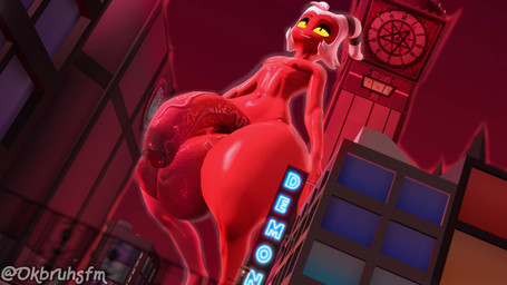 anthro areola balls big_balls big_penis city foreskin freckled_face freckles genitals hair horn huge_balls huge_penis macro male nipples nude pecs penis red_body soft_abs solo thick_thighs vein veiny_penis ventral_groove white_hair wide_hips yellow_sclera ok_bruh valorlynz_(modeler) hellaverse helluva_boss moxxie_(helluva_boss) imp 16:9 3d_(artwork) digital_media_(artwork) hi_res source_filmmaker_(artwork) widescreen