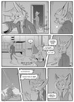 absurd_res angry anthro black_and_white bottle braun_(kifyun2) canid canine clothed clothing comic container cybernetics daughter_(lore) dialogue duo emily_braun(undying_void) english_text father_(lore) father_and_child_(lore) father_and_daughter_(lore) female fox hi_res inner_ear_fluff inside kifyun2 kitchen machine male mammal monochrome parent_(lore) parent_and_child_(lore) parent_and_daughter_(lore) profanity simple_background speech_bubble standing text tuft