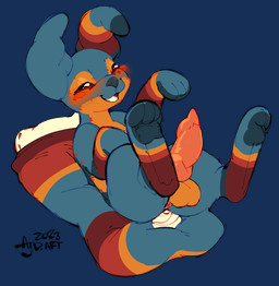 animal_genitalia animal_penis anus balls blush canine_genitalia canine_penis feral genitals knot knotted_penis lying male on_back penis pillow plushie smile solo flipside retro_(flipside) animate_inanimate living_plushie pillowing 2023 alpha_channel digital_drawing_(artwork) digital_media_(artwork) hi_res source_request unavailable_at_source