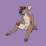 1:1 2023 absurd_res aliasing animal_genitalia anthro aseprite_(artwork) balls biped cel_shading cloven_hooves deer digital_media_(artwork) dyyrlysh femboy fingers fully_sheathed fur genitals hair hi_res hooved_fingers hooves horizontal_pupils kristoffer_everglade male male_anthro mammal new_world_deer nude penis pupils relaxing shaded sheath simple_background sitting solo spread_legs spreading surprised_expression tail unguligrade white-tailed_deer