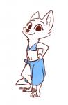 anthro barefoot biped cheek_tuft clothed clothing dancing facial_tuft feet female flat_chested hands_on_hips hip_sway looking_at_viewer midriff navel sarong simple_background smile solo tuft white_background fuel_(artist) disney zootopia skye_(zootopia) arctic_fox canid canine fox mammal true_fox 2018 2d_animation animated frame_by_frame partially_colored short_playtime