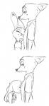 anthro bare_chest blush chest_tuft clothed clothing duo female fur looking_at_viewer male nuzzling simple_background smile tuft alec8ter conditional_dnp disney zootopia judy_hopps nick_wilde canid canine fox lagomorph leporid mammal rabbit red_fox true_fox 2016 black_and_white hi_res monochrome