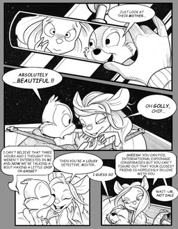 anthro blush breasts buckteeth compliment duo female hair hug long_hair male night rear_view_mirror seat_belt smile star teeth chris_fischer chip_'n_dale_rescue_rangers disney chip_(disney) gadget_hackwrench chipmunk ground_squirrel mammal mouse murid murine rodent sciurid hi_res