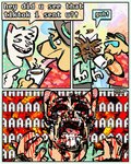3_panel_comic 4_fingers abstract_background aloha_shirt anthro attack beverage blood bodily_fluids bone cigarette clothing coffee container cup dialogue duo exposed_bone exposed_skull eyewear face_melting fingers gore hat headgear headwear male melted_skin melting_flesh mug open_mouth pain pattern_clothing pattern_shirt pattern_topwear screaming shirt skull smoking sunglasses text topwear rawdawgcomics rawdawgcomics_(series) desmond_(rawdawgcomics) stahli_(rawdawgcomics) canid canine canis domestic_cat domestic_dog felid feline felis mammal artist_name comic digital_media_(artwork) english_text hi_res