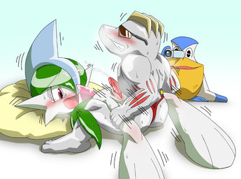 4_toes ambiguous_gender anal anal_penetration anime avian barefoot beak bird black_eyes blue_background blue_nose blue_skin blush butt camera clenched_teeth cloaca clothed clothing crying cum cum_on_face cumshot erection eyewear gallade gay glasses green_skin half-dressed happy japanese looking_down lying machoke male nintendo nude on_back open_mouth orgasm pelican pelipper penetration penis pillow pink_skin plain_background pokémon raised_arm recording red_eyes red_penis red_skin sex shadow sharp_teeth shiny sitting smile spread_legs spreading sweat tears teeth thong tongue underwear unknown_artist video_games white_eyes white_skin wings wrinkle
Rating: Explicit
Score: 5
User: toh
Date: June 23, 2013
