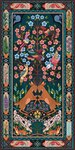 ambiguous_gender blue_flower detailed_border egg_in_mouth feral fern fight flower leaf medieval_style perching plant rose_(flower) sky solo symmetry_(reflectional) tree unusual_antlers vines wind yellow_flower yocholol avian bird deer felid feline lynx mammal reptile scalie snake hi_res