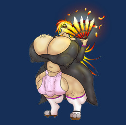 anthro areola_outline balls big_balls big_breasts big_penis breasts bulge clothing erect_nipples flaccid genitals gynomorph holding_fan huge_balls huge_breasts huge_penis humanoid_genitalia hyper hyper_balls hyper_breasts hyper_genitalia hyper_penis intersex nipple_outline nipples panties penis skimpy_dress solo thick_thighs tiphy_(elysios) underwear vein veiny_balls veiny_penis wide_hips elysios nintendo pokemon cyndaquil generation_2_pokemon pokemon_(species) absurd_res alpha_channel hi_res