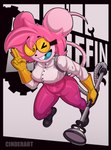 breasts buckteeth clothed clothing collared_shirt crop_top dress_shirt eyewear featureless_crotch female fingers glasses hair holding_object medium_breasts shirt shirt_collar smile solo spiral spiral_eyes teeth text tongue topwear wide_hips cinderart muffin_(goommymuffin) humanoid mammal mouse murid murine rodent absurd_res artist_name colored digital_drawing_(artwork) digital_media_(artwork) hi_res shaded female_(lore)