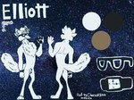 4_ears brown_eyes digitigrade eyewear fur glasses male multi_ear pose solo space tail white_body white_fur white_tail cheezstikkk the_isolationists the_nature_of_predators elliott_(zeyzell) zeyzell zeyzell_fox 4:3 digital_drawing_(artwork) digital_media_(artwork) model_sheet