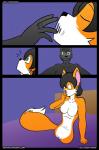 2_missing_limbs amputee anthro canid canine comic disability double_amputee duo female fox fur fused genitals goo-connected_lips hi_res jasentamiia male mammal missing_all_legs missing_leg mouthless nude orange_body orange_fur pussy red_fox renee_(jasen_tamiia) text transformation true_fox url white_body white_fur