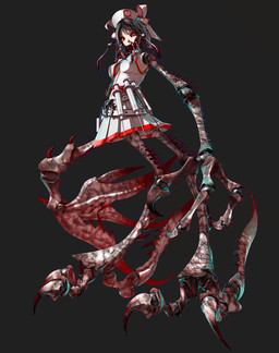 3_toes accessory belt bottomwear breasts claws clothed clothing exoskeleton feet female grey_background hair hair_accessory hair_ribbon hat headgear headwear horror_(theme) looking_at_viewer medium_breasts nurse nurse_clothing nurse_hat nurse_headwear nurse_uniform open_clothing open_shirt open_topwear pleated_skirt red_eyes ribbons shirt short_hair simple_background skirt sleeveless_shirt solo spikes spikes_(anatomy) standing syringe toe_claws toes topwear uniform white_bottomwear white_clothing white_skirt deino_(artist) deino_(modeler) calne_ca nato-kun animal_humanoid aquatic aquatic_humanoid arthropod arthropod_humanoid crab_humanoid crustacean crustacean_humanoid humanoid isopod malacostracan 3d_(artwork) autodesk_3ds_max_(artwork) digital_media_(artwork) full-length_portrait portrait