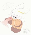 >w< anthro anthro_focus balls biped blush blush_lines bodily_fluids body_blush bottomwear brown_clothing brown_footwear brown_gloves brown_handwear brown_shoes clothed clothed_anthro clothed_female clothing cum cum_drip cum_dripping_from_mouth cum_from_mouth cum_in_mouth cum_inside cum_on_clothing cum_on_footwear cum_on_shoes dialogue drinking drinking_cum dripping duo erection exclamation_point eyebrows eyelashes eyes_closed eyewear faceless_character faceless_human faceless_male female female_anthro female_focus female_on_human footwear fur genital_fluids genitals glans glasses gloves gulp_(sound_effect) hand_on_another's_penis hand_on_penis handwear happy heart_after_text heart_symbol holding_another's_penis holding_penis holding_with_two_hands human_on_anthro humanoid_genitalia humanoid_penis infinite_cum infinite_genital_fluids interspecies jacket kissing leaning leaning_forward looking_at_another's_genitalia looking_at_another's_penis looking_at_genitalia looking_at_penis male male_human male_on_anthro narrowed_eyes onomatopoeia open_mouth open_smile orange_bottomwear orange_clothing orange_jacket orange_pants orange_topwear pants penis penis_blush penis_kissing pink_blush pink_glans question_mark scut_tail shoes short_tail simple_background size_difference smaller_anthro smaller_female smile solo_focus sound_effects standing sunglasses swallowing tail tan_balls tan_penis text throbbing throbbing_penis topwear vein veiny_penis white_background white_body white_ears white_fur white_tail yellow_inner_ear kekitopu bombun_(kekitopu) human lagomorph leporid mammal rabbit 2025 2d_animation animated digital_media_(artwork) english_text short_playtime