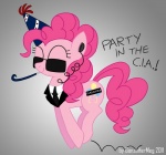 cutie_mark eyewear female feral fur hopping humor jumping party party_time pink_body pink_fur pun quadruped solo sunglasses tail gonzahermeg cia friendship_is_magic hasbro my_little_pony classified pinkie_pie_(mlp) earth_pony equid equine horse mammal pony 2011