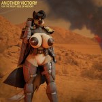 anthro armor big_breasts big_nipples breasts cannon collar female nipple_piercing nipple_plugs nipples piercing plug_(sex_toy) ranged_weapon sex_toy solo text warrior weapon sunsetsarsaparilla helldivers canid canine canis coyote domestic_dog mammal 1:1 absurd_res english_text hi_res