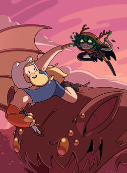 aged_up ambiguous_gender antlers arm_hair beard blood bodily_fluids body_hair clothed clothing facial_hair female feral gore grin group hair hat headgear headwear horn male membrane_(anatomy) membranous_wings open_mouth plant pseudo_hair sharp_teeth shirt smile stab tank_top teeth toony topwear trio wings discount-supervillain adventure_time cartoon_network fionna_and_cake fionna_and_cake_(franchise) huntress_wizard bat elemental_creature elemental_humanoid flora_fauna human humanoid mammal monster plant_humanoid digital_media_(artwork) hi_res