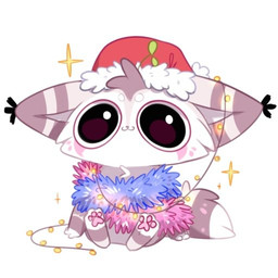 ambiguous_gender anthro big_eyes brown_body brown_fur chibi christmas_clothing christmas_headwear clothing front_view fur glistening glistening_eyes hat head_tuft headgear headwear holidays looking_at_viewer mouth_closed pawpads pink_pawpads santa_hat simple_background sitting solo string_lights tan_body tan_fur tuft white_background white_body white_fur bloominglynx christmas yukki_kirai felid mammal 1:1