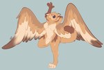 anthro blush breasts eyes_closed feathered_wings feathers featureless_breasts featureless_crotch female large_wings non-mammal_breasts nude simple_background solo stretching wide_hips wings pastelcore mythology sona_(noxiis) avian bird gryphon mythological_avian mythological_creature owl hi_res