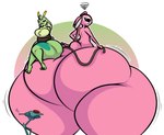 3_toes antennae_(anatomy) anthro anthrofied big_breasts big_butt biped black_eyes blue_eyes breasts butt butt_jiggle chest_tuft cross-popping_vein cute_fangs duo ears_down eyelashes fangs featureless_breasts feet female frustrated fur green_body green_fur hand_on_hip head_tuft holding_object holding_rope huge_butt huge_hips huge_thighs hyper hyper_butt hyper_hips hyper_thighs jiggling larger_anthro larger_female leg_markings long_antennae markings multicolored_antennae outline pink_body pivoted_ears restrained rope shrink_ray simple_background sitting_on_another sitting_on_butt size_difference small_tail smaller_anthro smaller_female tail teeth thick_thighs toes tuft wide_hips puffylover1 disney lilo_and_stitch angel_(lilo_and_stitch) bonnie_(lilo_and_stitch) alien experiment_(lilo_and_stitch) 2022 cel_shading digital_drawing_(artwork) digital_media_(artwork) shaded