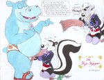 absurd_res accent american_flag animaniacs anthro asphyxiation belly_overhang big_penis bodily_fluids bouncing_penis bow_tie bulge choking clothing common_hippopotamus cough cum cum_from_mouth cum_in_ear cum_in_eye cum_in_hair cum_in_mouth cum_inside cum_on_chest cum_on_clothing cum_on_face cum_on_hand cum_on_penis cum_on_tail cum_on_tongue dialogue duo ejaculation erection erection_under_clothing european eyes_closed fashionable femboy flavio flower fuzzy_socks gag gagging genital_fluids genitals gesture hair hand_gesture heart_symbol hi_res hippopotamid leotard licking licking_tip looney_tunes male male/male mammal mephitid nipples oral overweight penile penis penis_lick pepe_le_pew plant pubes pubic_hair_peek rose_(flower) rufe_squirrel sandals sex simple_background sitting sitting_on_ground skunk spitting_out swingers tail tongue too_big traditional_media_(artwork) underwear united_states_of_america warner_brothers