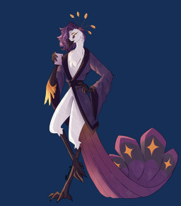 ambiguous_gender anthro bathrobe bathrobe_only beak big_tail black_beak black_talons chest_tuft clothing container cup feathered_crest feathers feet fur hair hand_on_hip head_crest holding_object markings orange_body orange_feathers plumage pose purple_body purple_feathers purple_hair robe simple_background slim small_waist solo standing star_(marking) tail tall talons thin_arms thin_legs toes transparent_background tuft white_body white_feathers white_fur minimanuke dusk_vrai avian bird galliform peafowl phasianid absurd_res alpha_channel hi_res