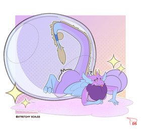 anthro bottle breasts butt_jiggle container cork cramped disgruntled featureless_breasts female fluffy fluffy_ears fluffy_tail fur horn jiggling micro multicolored_body multicolored_fur one_eye_closed pink_body pink_fur pink_tail potion_bottle purple_body purple_fur shrunk solo sparkles spill stuck tail tail_fluff text tongue tongue_out two_tone_body wings yellow_eyes yellow_horn yellow_tail digitalscales mythology petal_(dapperhedgehog) dragon fairy_dragon furred_dragon furred_scalie lizard mythological_creature mythological_scalie reptile scalie winged_dragon absurd_res english_text hi_res