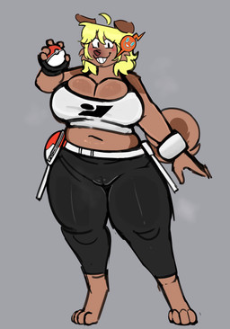 anthro big_breasts blush bodily_fluids breasts camel_toe clothed clothing curvy_figure female huge_breasts looking_at_viewer musk pokeball slightly_chubby solo standard_pokeball sweat voluptuous commanderthings nintendo pokemon commander_(commanderthings) belgian_tervuren generation_4_pokemon pokemon_(species) rotom absurd_res hi_res