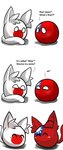 ^u^ ambiguous_gender blush chibi dialogue duo flag fur growth happy inner_ear_fluff japan moe mouthless no_pupils noseless red_body red_fur simple_background taiwan taiwanese_flag text transformation tuft white_background white_body white_fur unknown_artist countryballs japanball taiwanball domestic_cat felid feline felis mammal sphere_creature comic compression_artifacts english_text shaded simple_shading